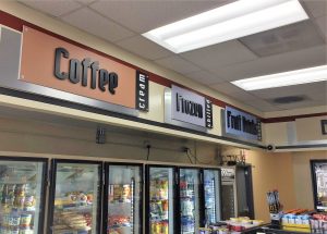 custom indoor retail signs